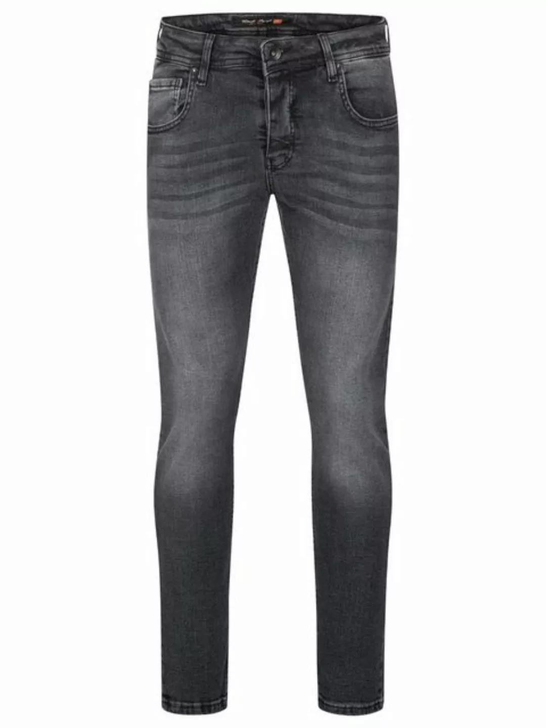 Rock Creek Regular-fit-Jeans Herren Jeans Stonewashed Grau RC-2413 günstig online kaufen