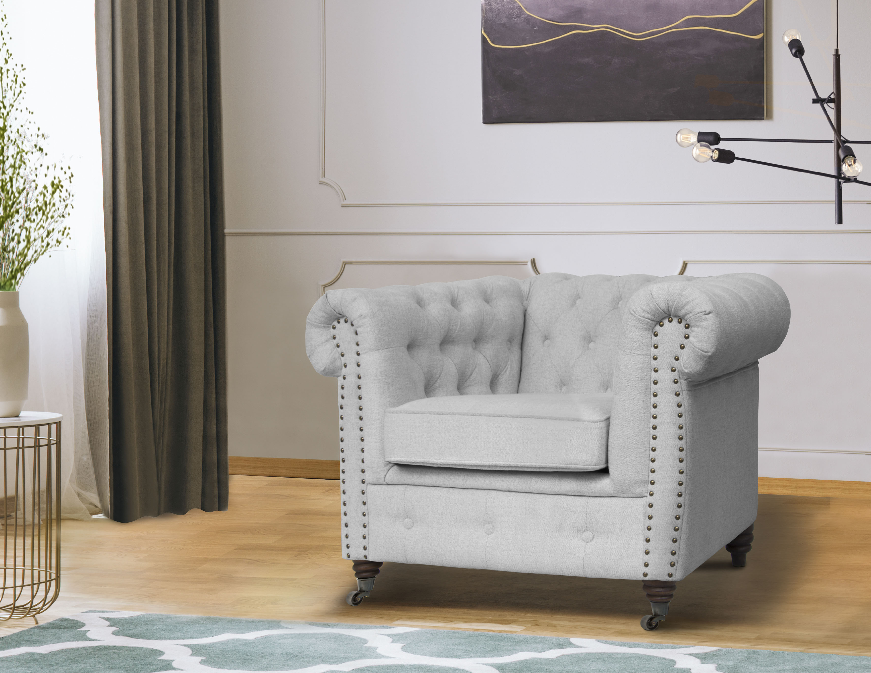 Home affaire Chesterfield-Sessel "Aarburg Sessel", aufwändige Knopfheftung günstig online kaufen