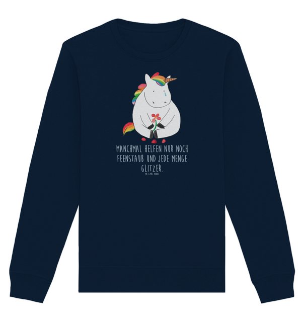 Mr. & Mrs. Panda Longpullover Größe L Einhorn Traurig - French Navy - Gesch günstig online kaufen