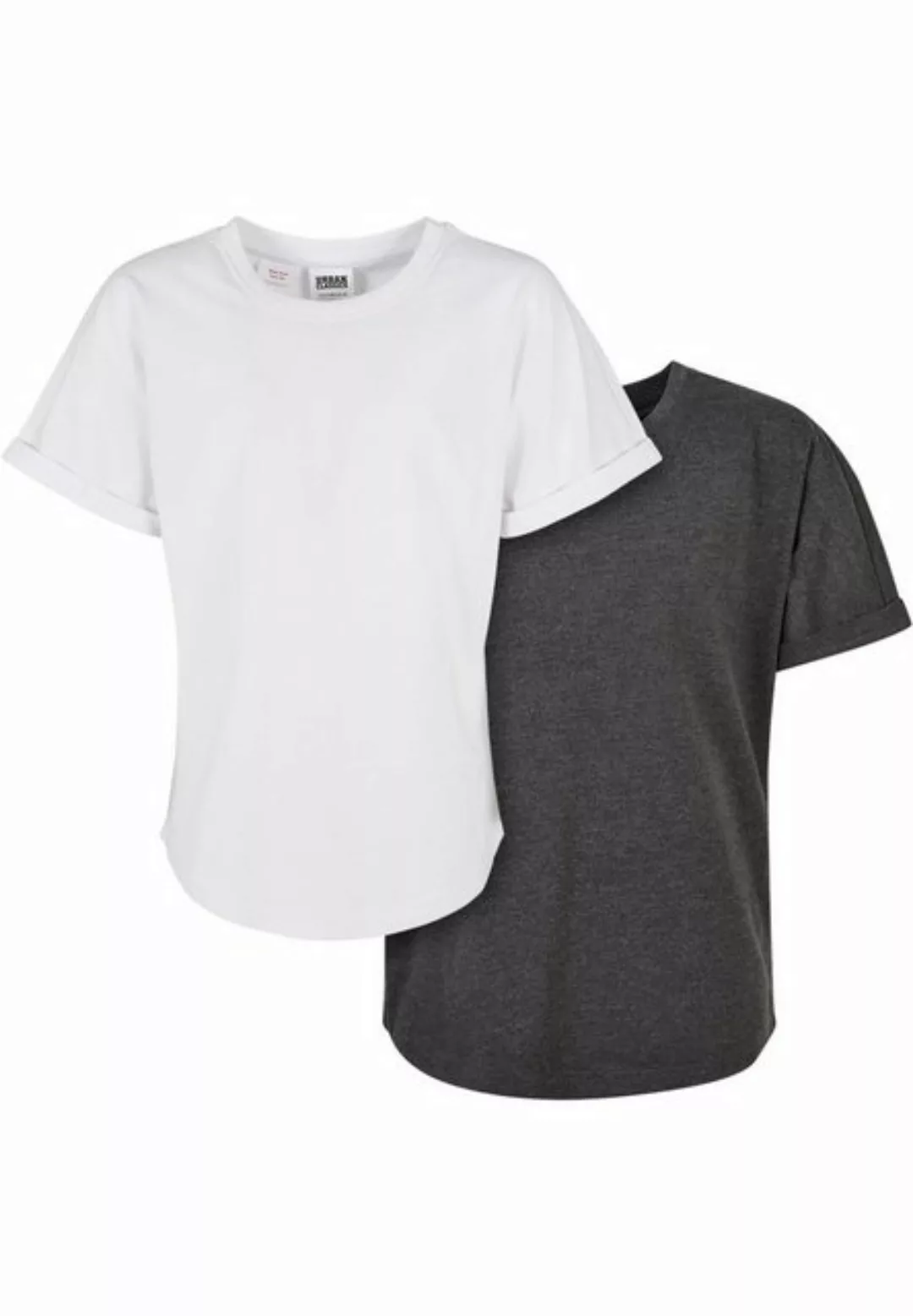 URBAN CLASSICS Kurzarmshirt Urban Classics Herren Boys Long Shaped Turnup T günstig online kaufen