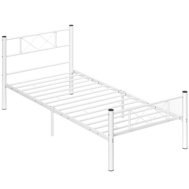 HOMCOM Bettgestell für Matratze 200 x 90 cm, 88 cm hoch, aus Stahl, (Metall günstig online kaufen