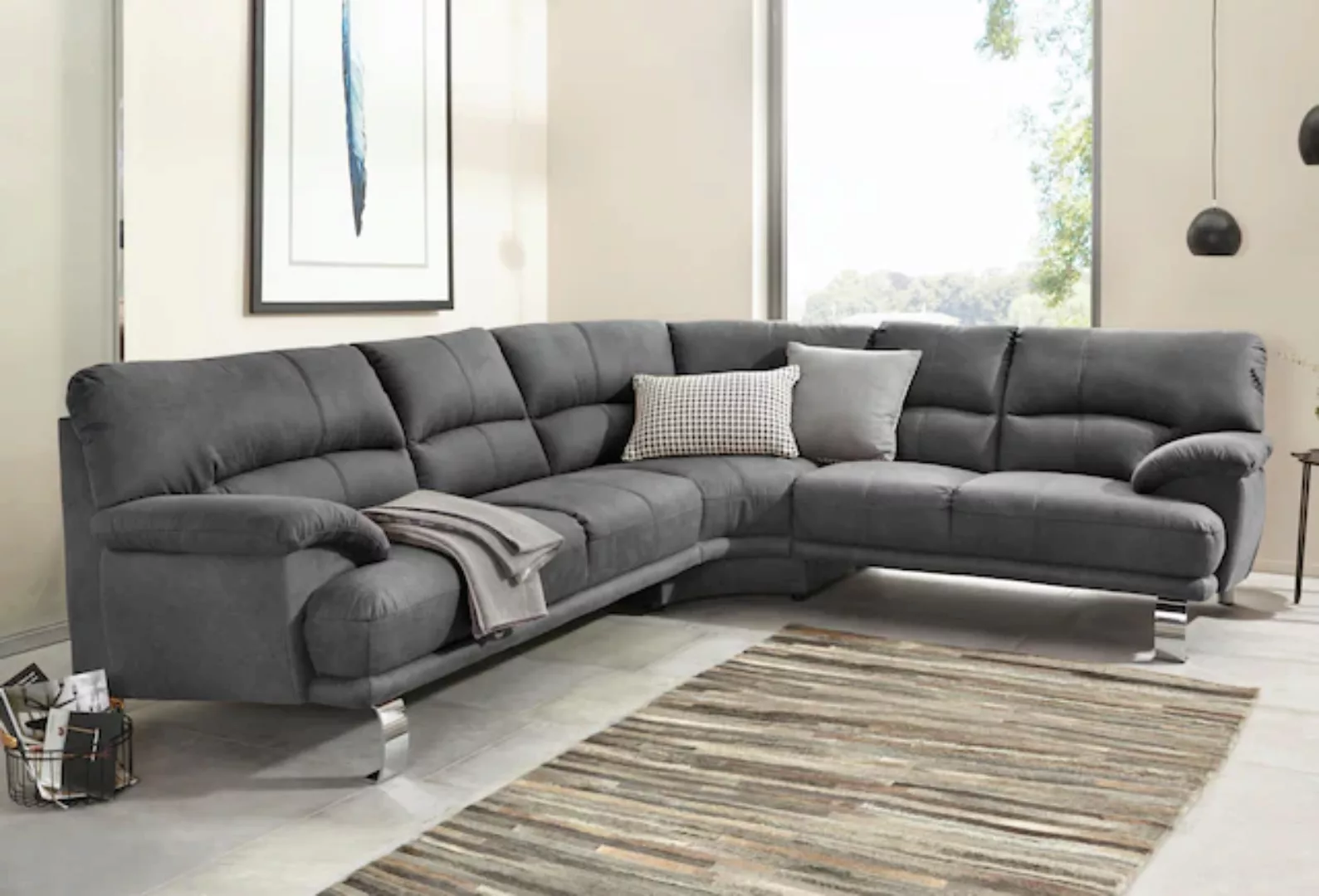 TRENDMANUFAKTUR Ecksofa »Cecilia II, in italienischen Design, bequem, hoher günstig online kaufen