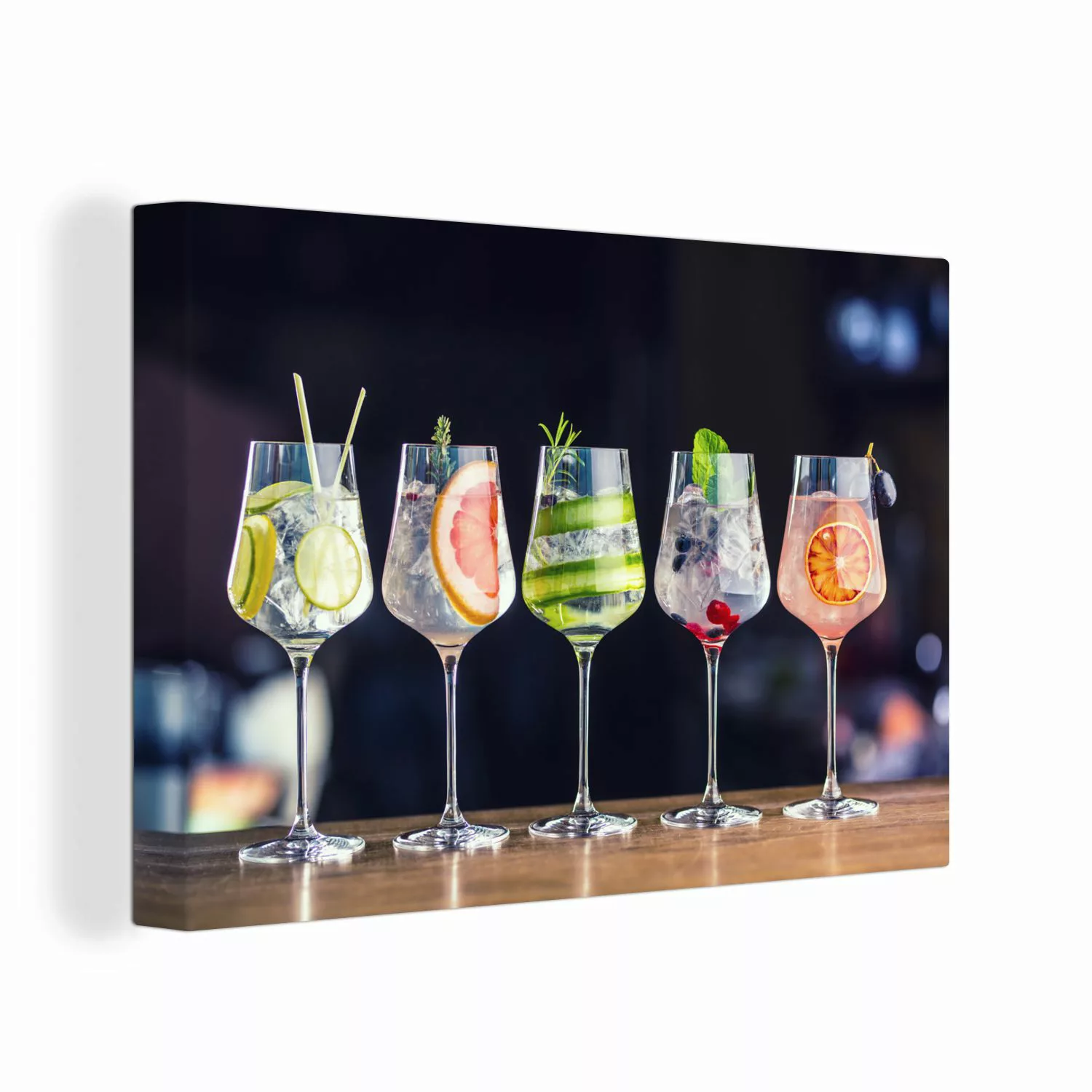 OneMillionCanvasses® Leinwandbild Cocktail - Weinglas - günstig online kaufen