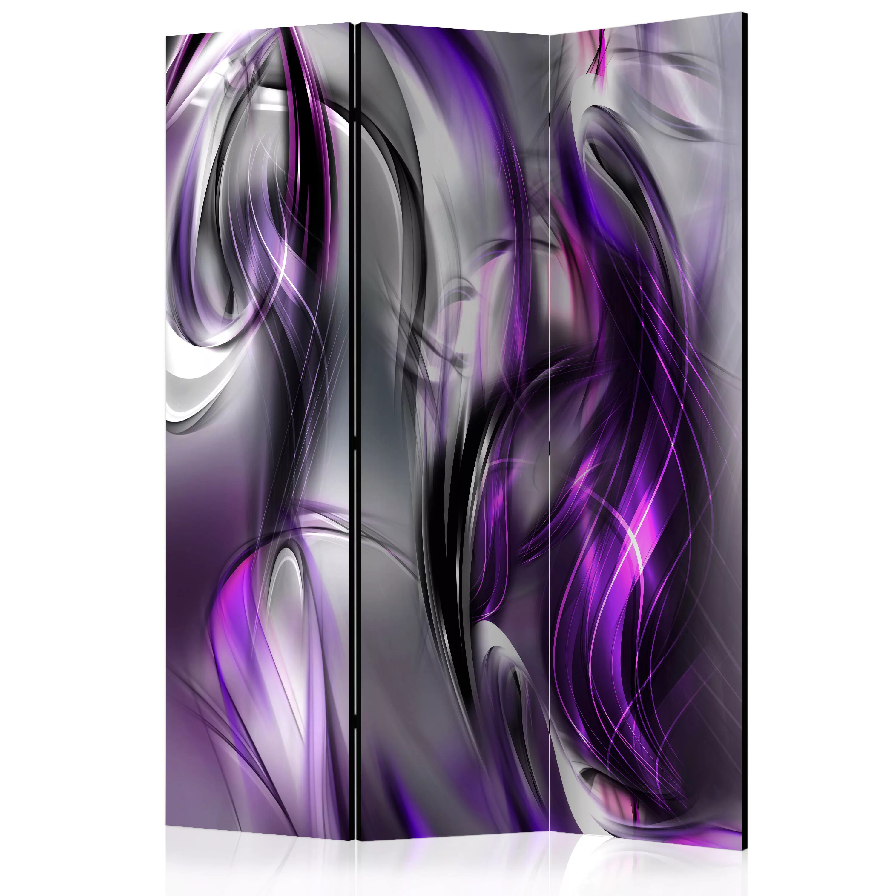 3-teiliges Paravent - Purple Swirls [room Dividers] günstig online kaufen