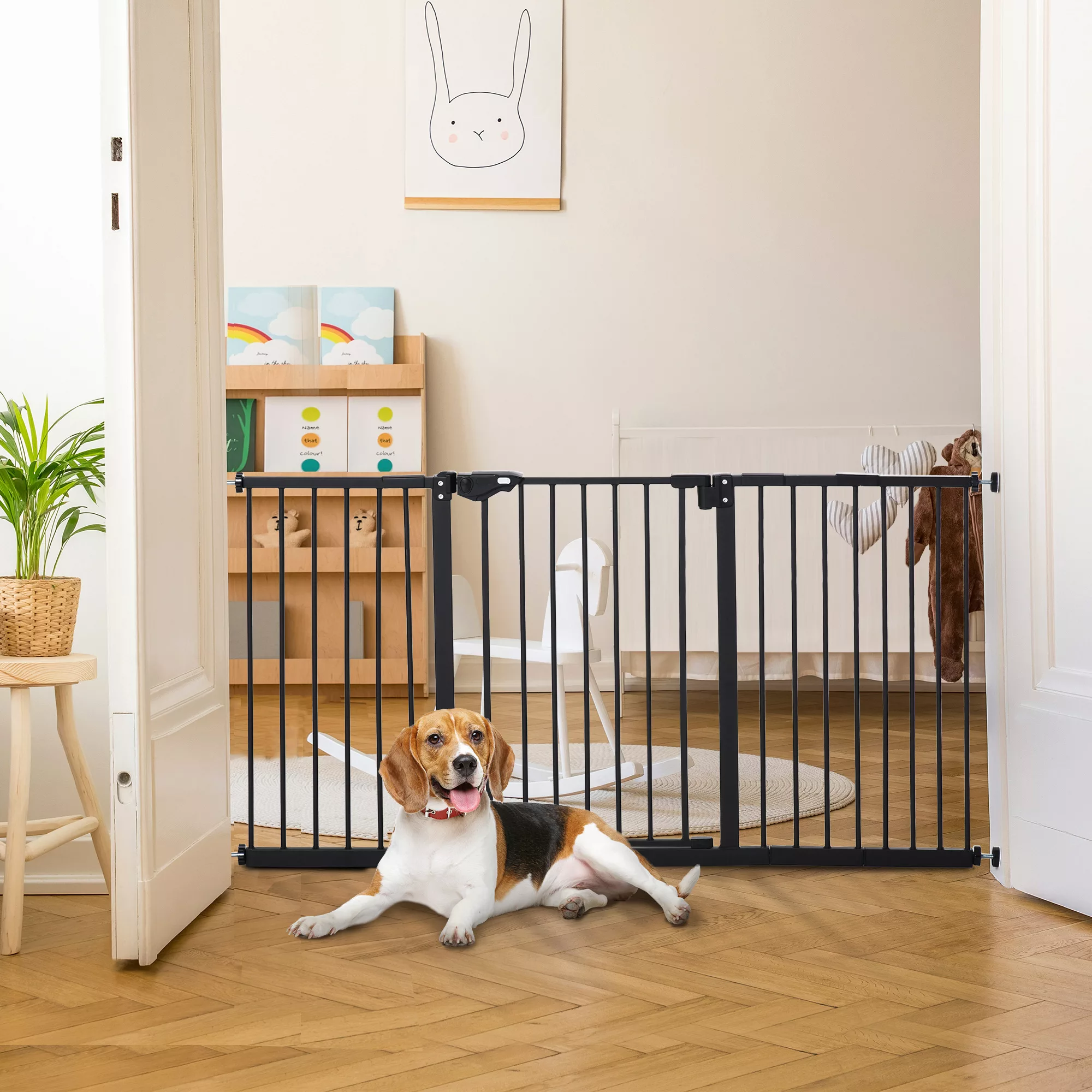 PawHut Türschutzgitter Absperrgitter Schutzgitter für Haustier Treppenschut günstig online kaufen