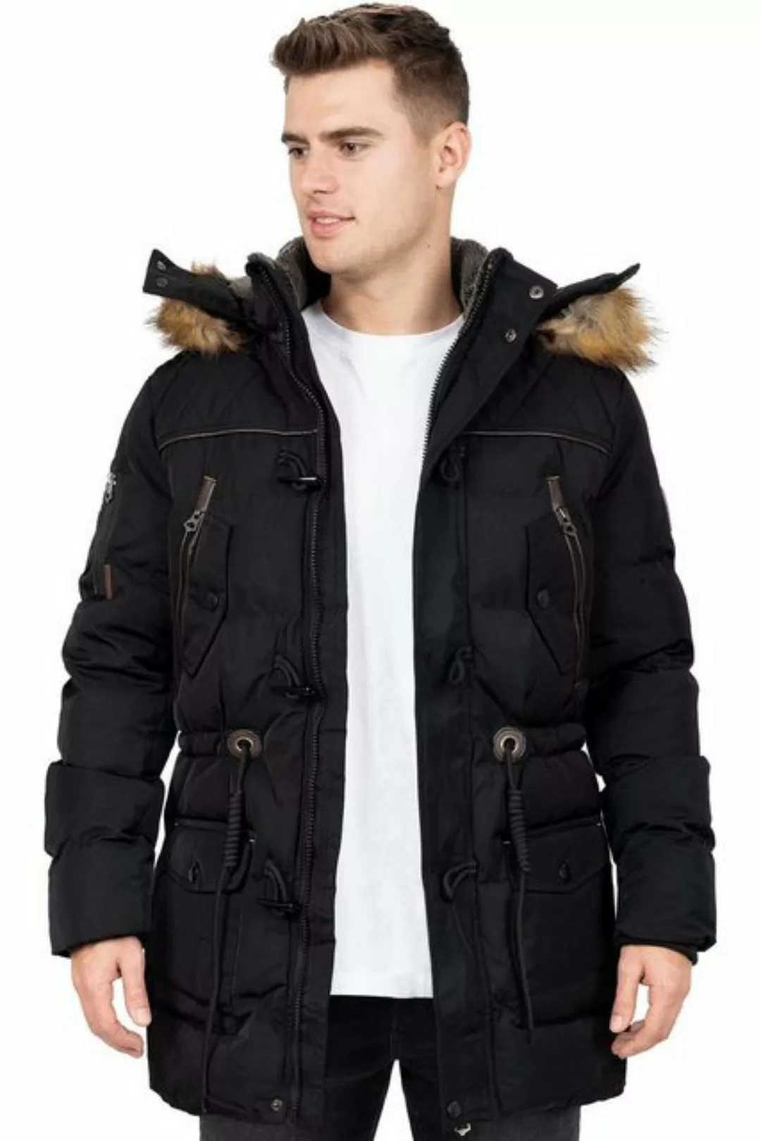 Cipo & Baxx Winterjacke Elegante Jacke BA-CM153 (1-St) mit abnehmbarer Kapu günstig online kaufen
