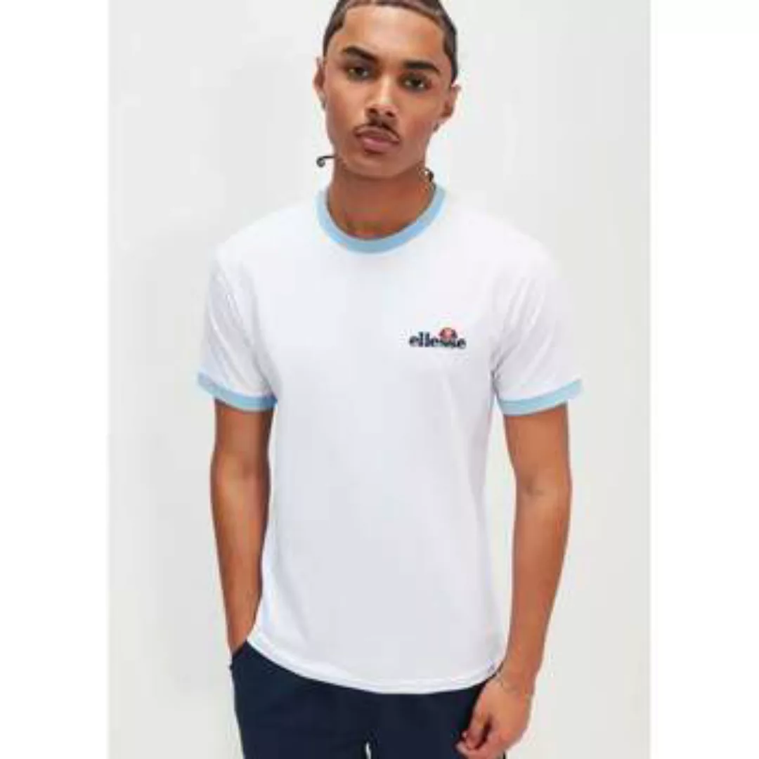 Ellesse  T-Shirts & Poloshirts Meduno T-Shirt – weiß, hellblau günstig online kaufen