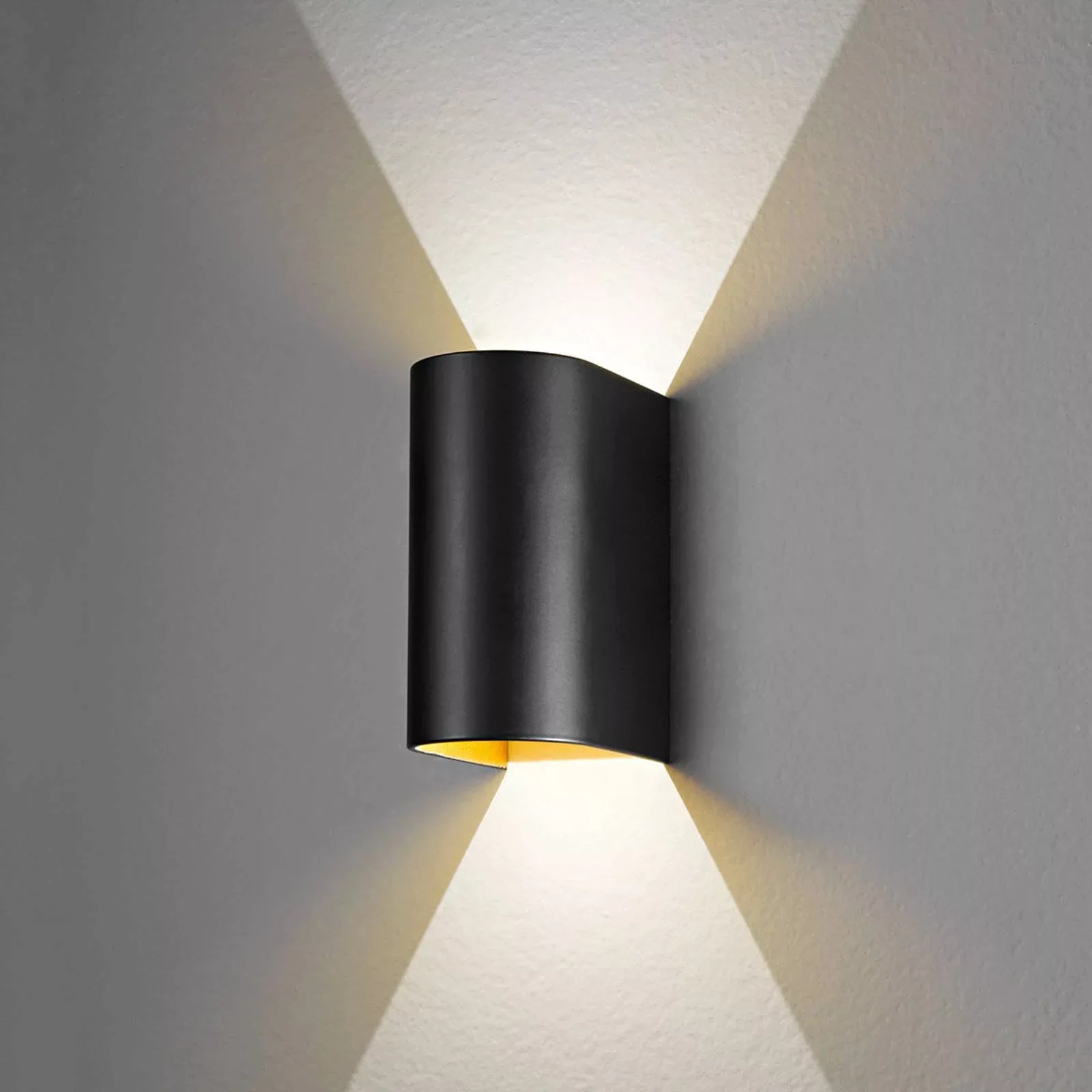 Egger DLS LED-Wandleuchte Feeling, schwarz-gold günstig online kaufen