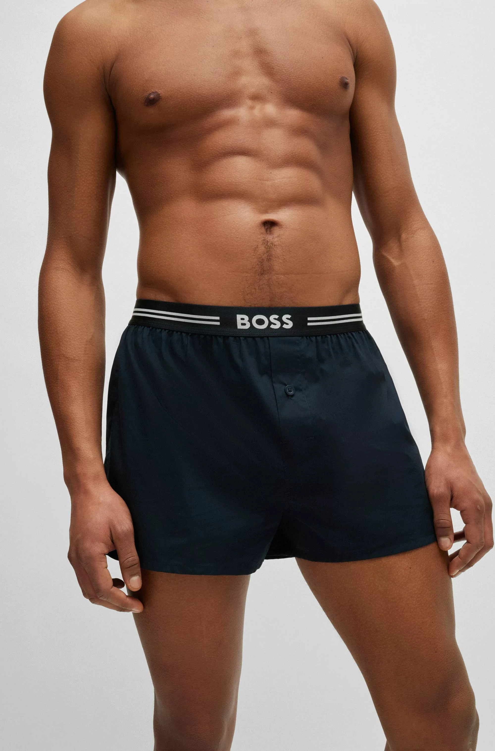 BOSS Boxershorts "3P Woven Boxer", (Packung, 3 St., 3er Pack), mit Eingriff günstig online kaufen