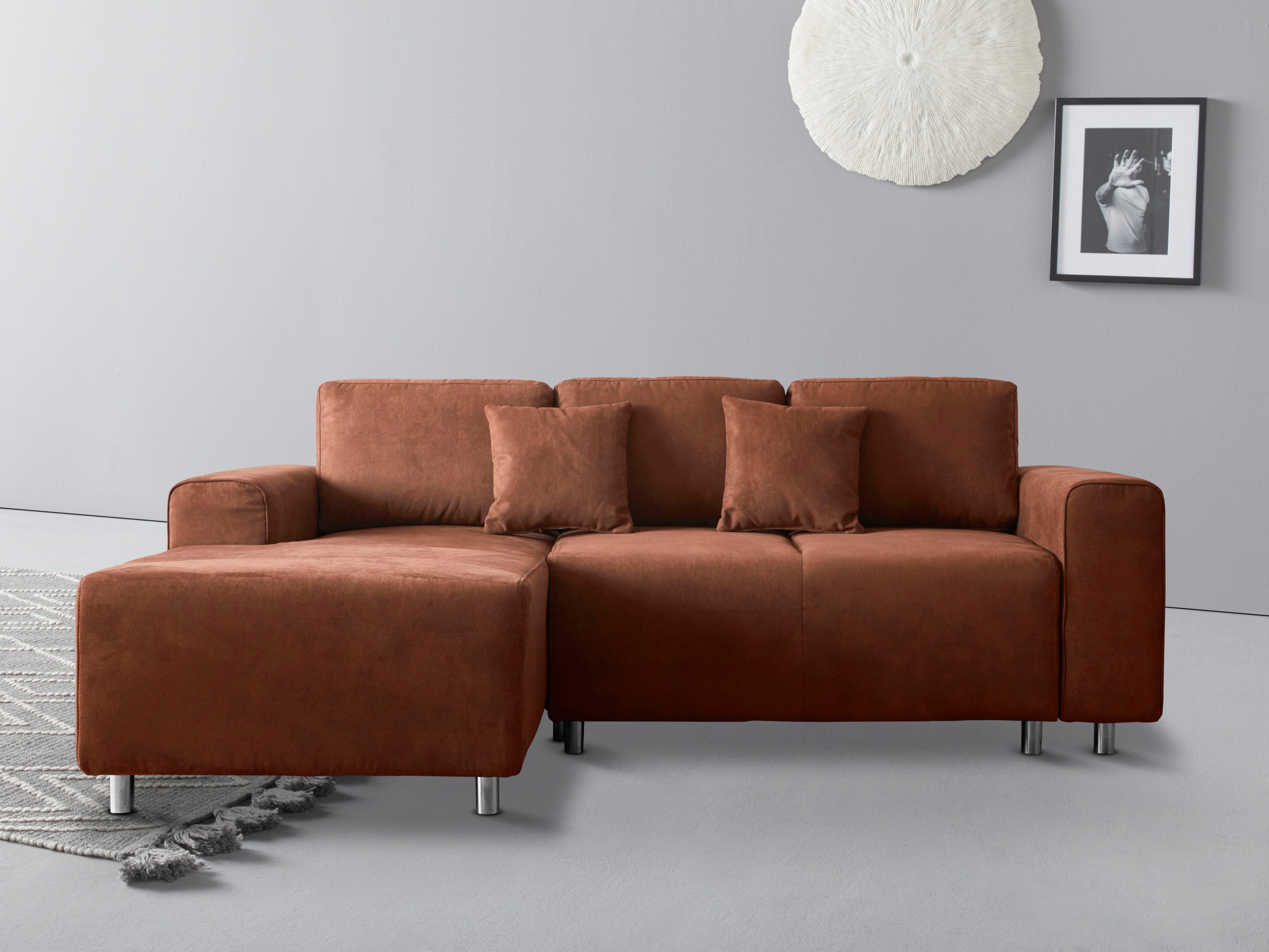 Home affaire Ecksofa "Györ", L-Form, wahlweise mit Bettfunktion und Bettkas günstig online kaufen