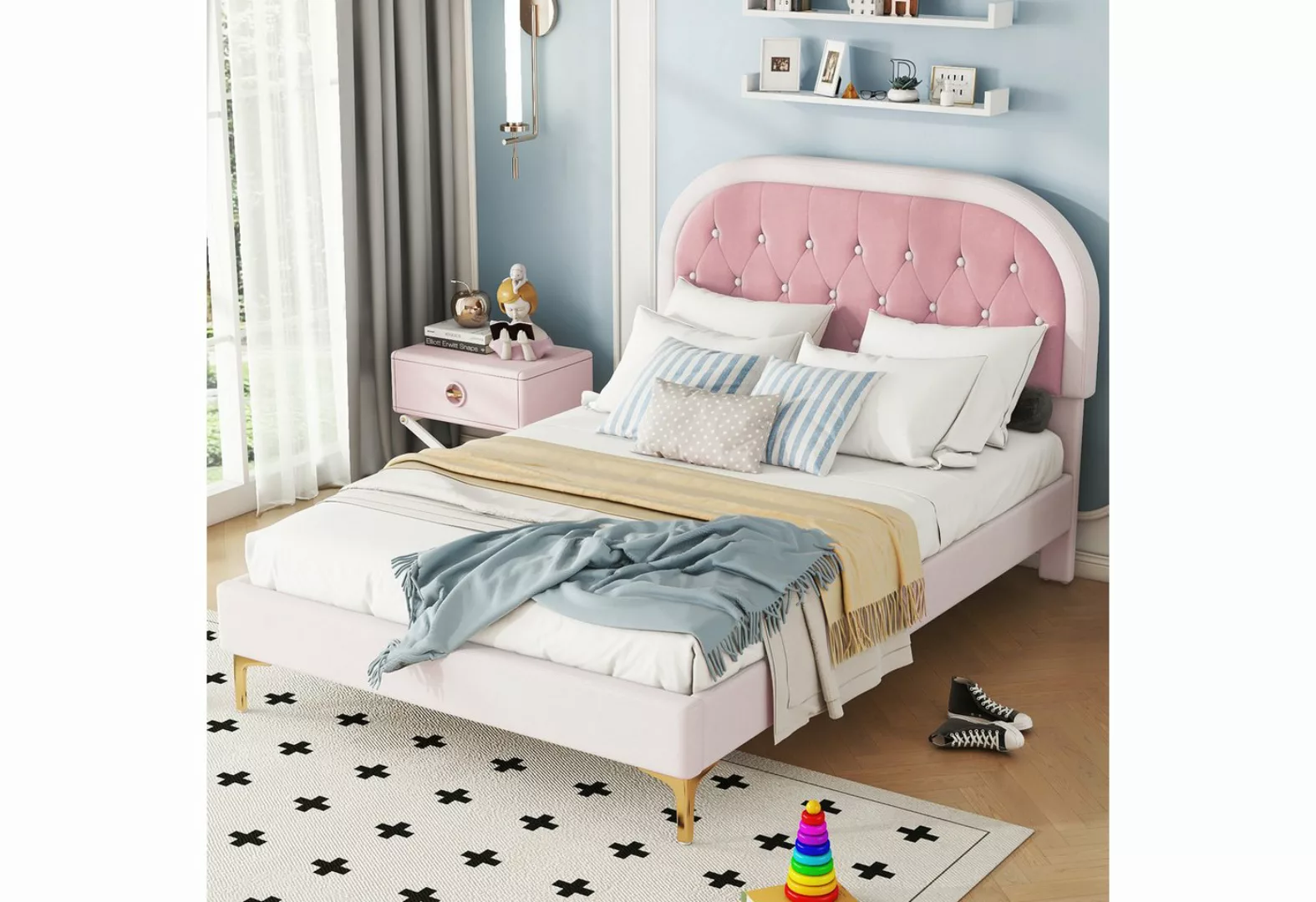 Rustrky Polsterbett Kinderbett Funktionsbett Einzelbett Doppelbett Jugendbe günstig online kaufen