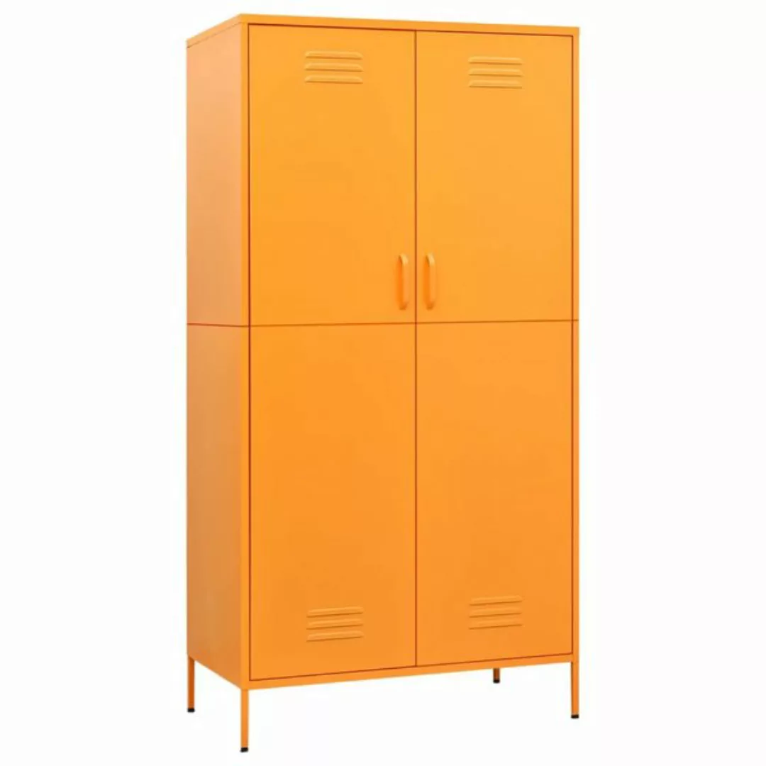 vidaXL Spind Kleiderschrank Spind Senfgelb 90x50x180 cm Stahl günstig online kaufen