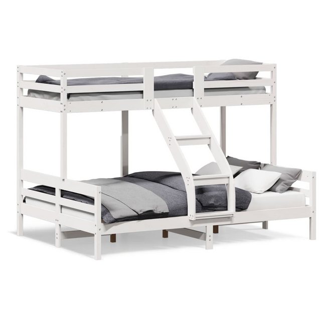 vidaXL Bettgestell Etagenbett 80x200140x200 cm Weiß Massivholz Kiefer Bett günstig online kaufen