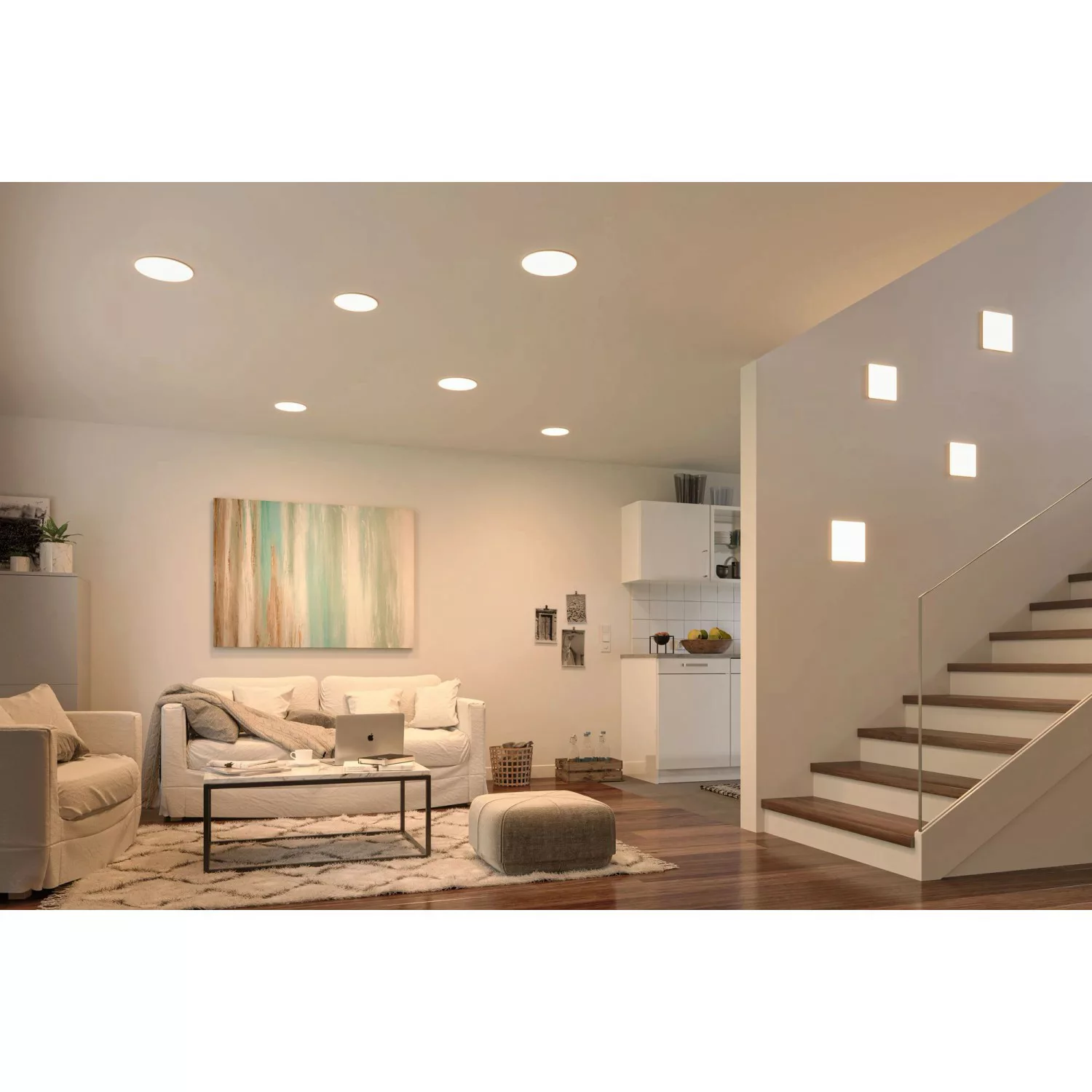 LED Deckenleuchte Veluna Varifit in Transparent-satiniert 17W 1400lm IP44 3 günstig online kaufen