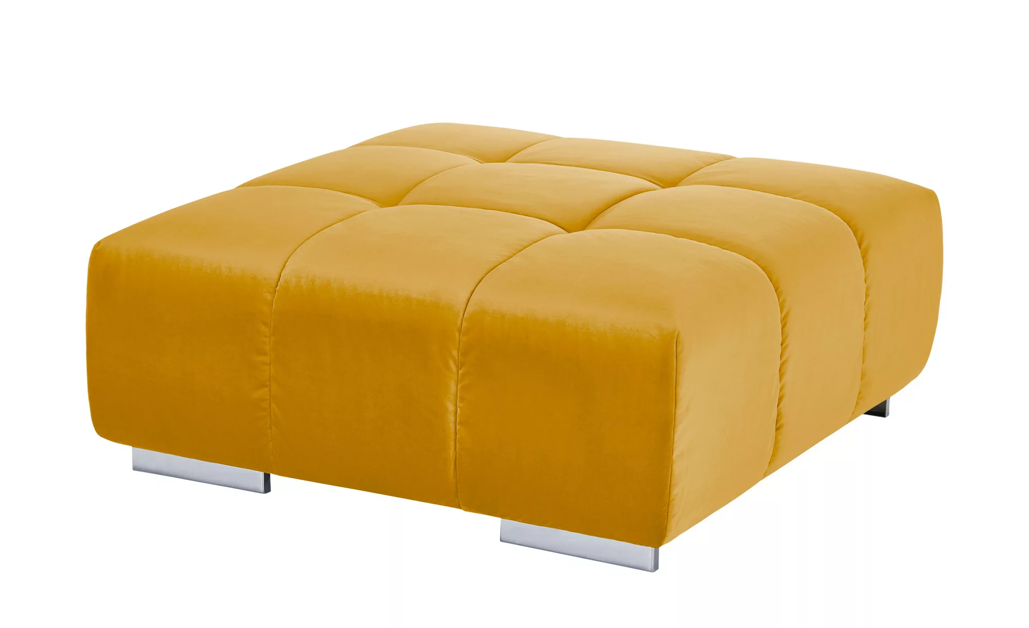 uno Hocker aus Samt  Origo - gelb - 103 cm - 42 cm - 103 cm - Polstermöbel günstig online kaufen