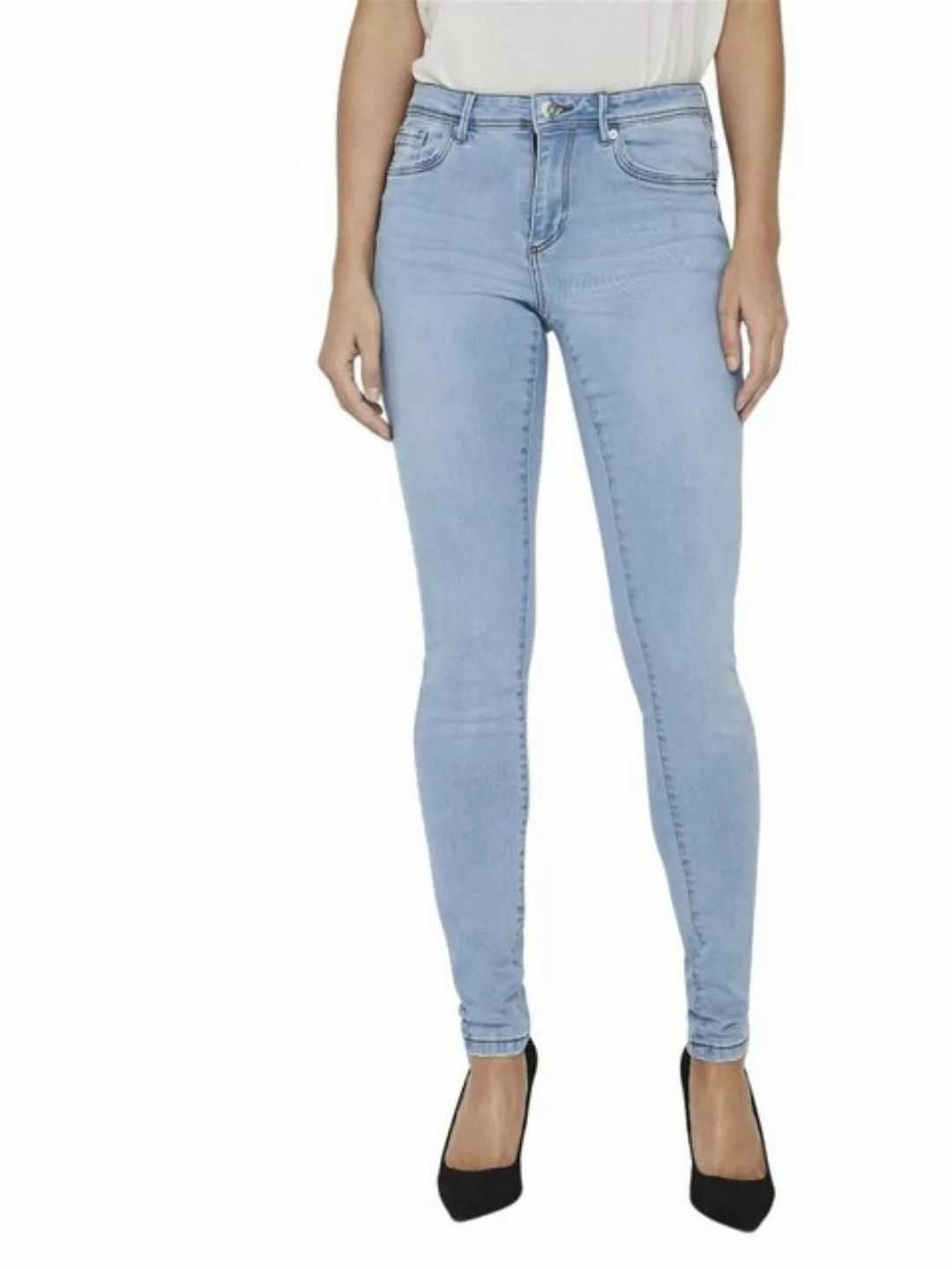 Vero Moda Damen Jeans VMTANYA - Skinny Fit - Blau - Light Blue Denim günstig online kaufen