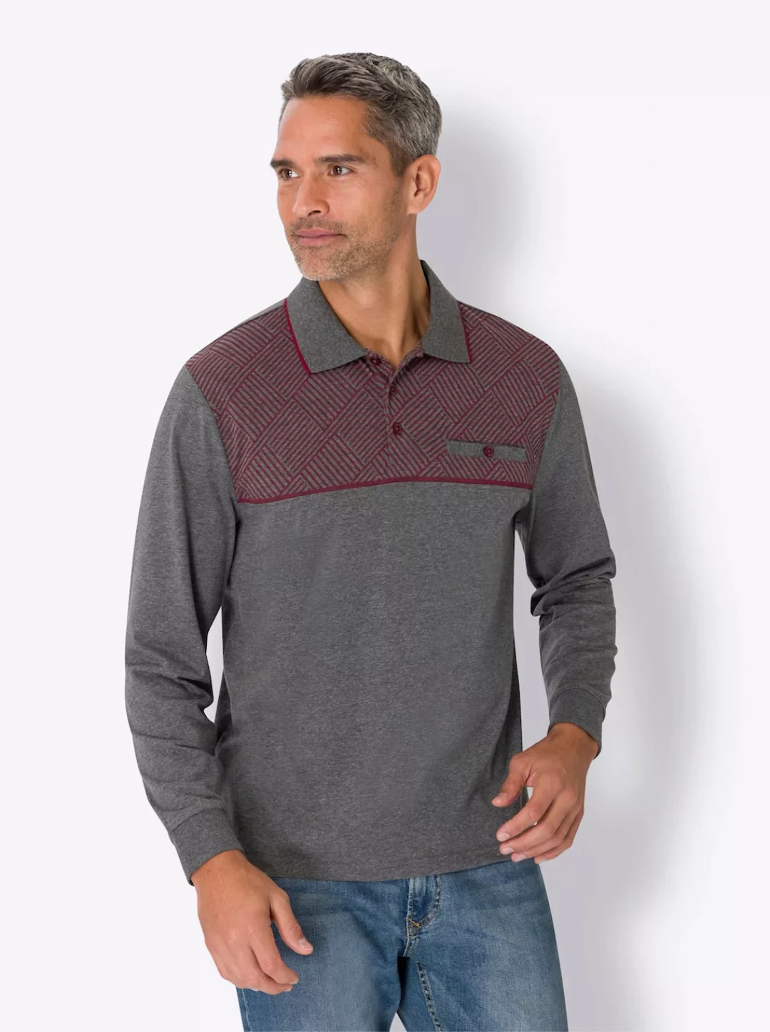 Classic Poloshirt "Langarm-Poloshirt", (1 tlg.) günstig online kaufen