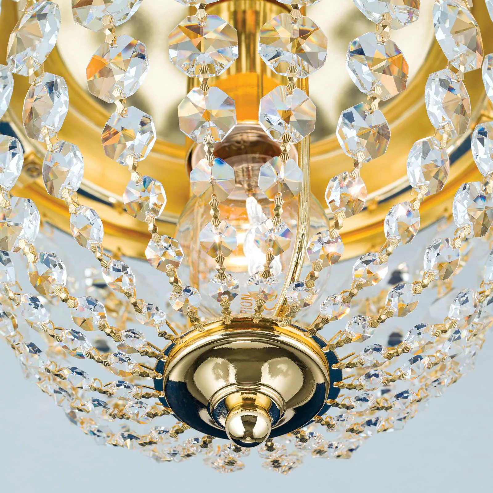 Deckenleuchte Plafond, gold/transparent, Ø 26 cm günstig online kaufen