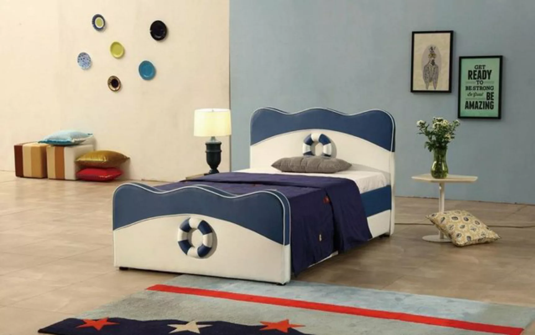 JVmoebel Bett Kinderbett Bett Polster Betten Luxus Hotel Jugend 3D XXL Big, günstig online kaufen