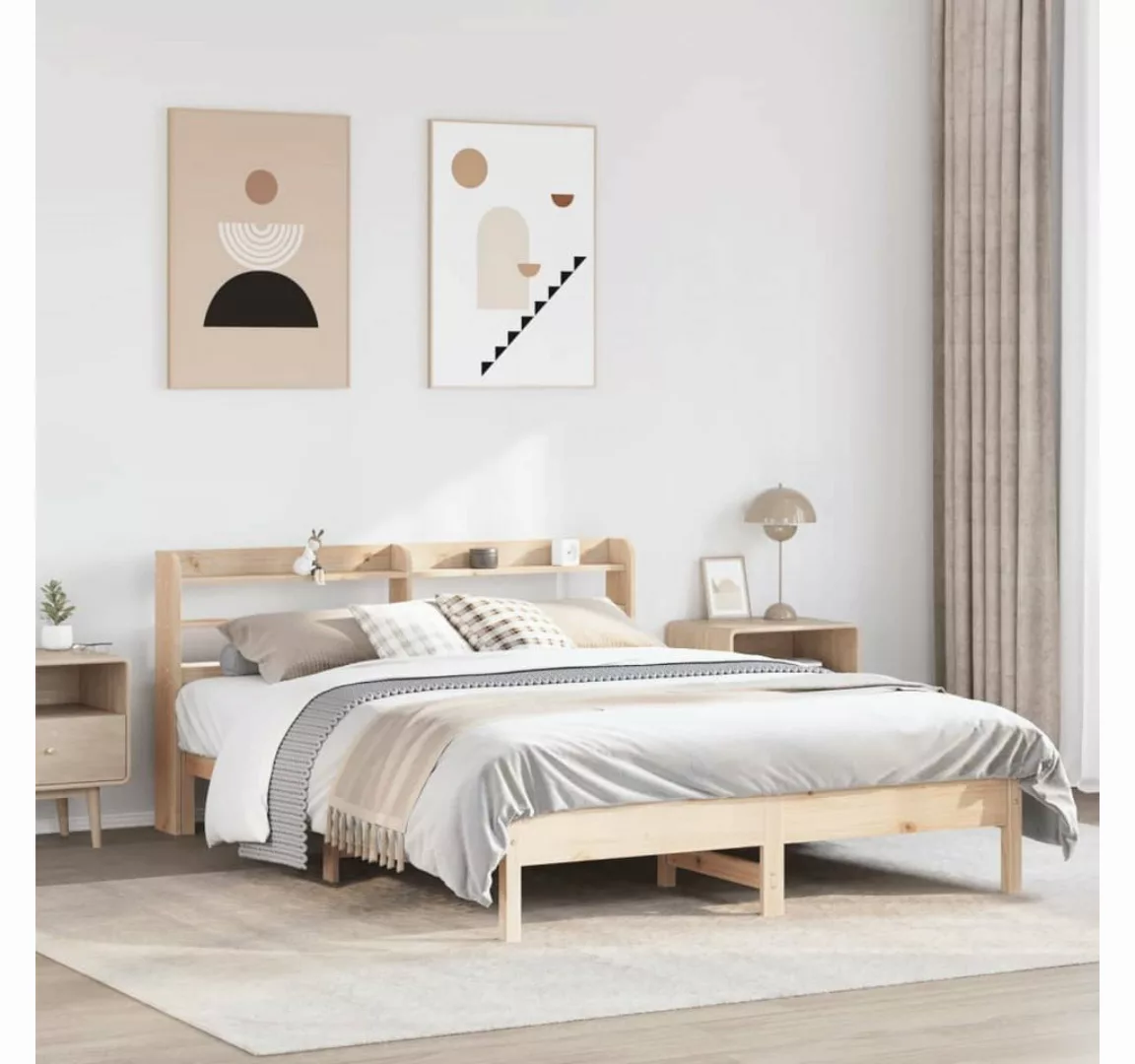 vidaXL Bett, Massivholzbett ohne Matratze 160x200 cm Kiefernholz günstig online kaufen