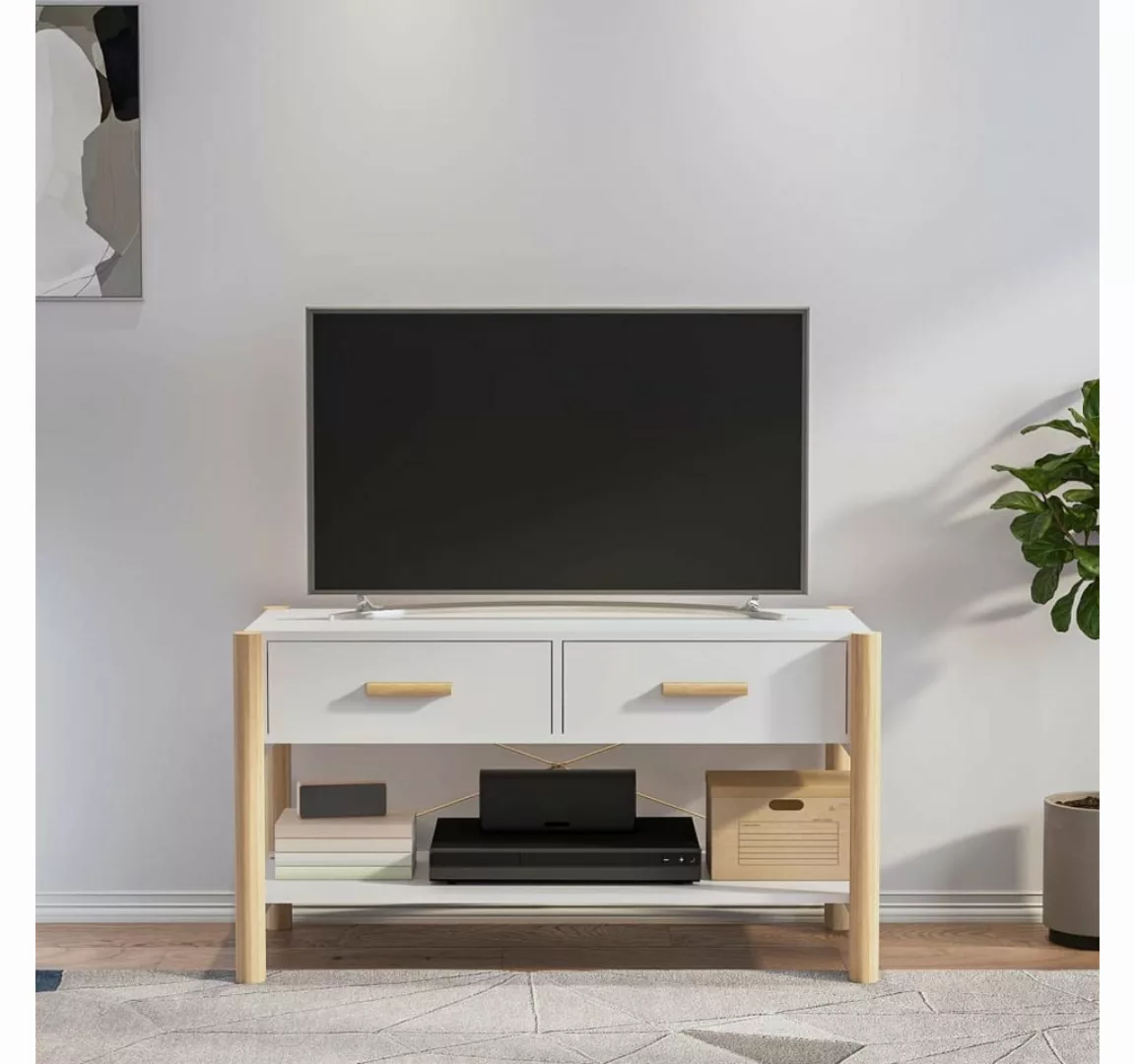 vidaXL TV-Schrank TV-Schrank Weiß 82x38x45 cm Spanplatte Lowboard Fernseher günstig online kaufen