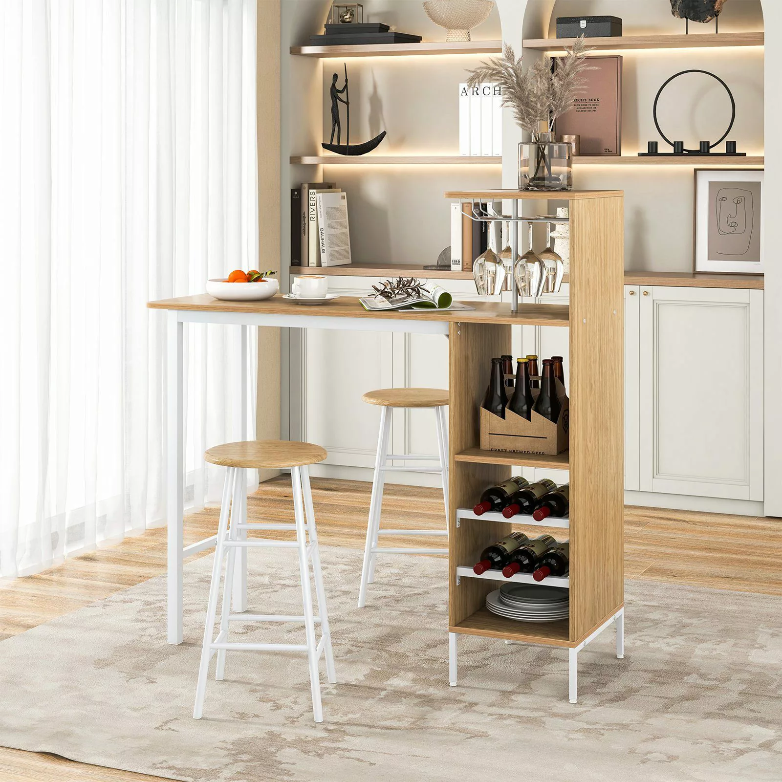 COSTWAY Bartisch (3 TLG. mit Hockern), günstig online kaufen