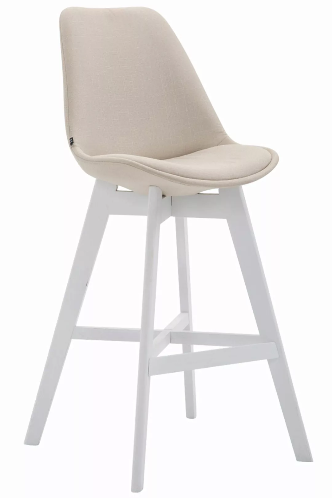 Barhocker Cannes Stoff Weiß Creme günstig online kaufen