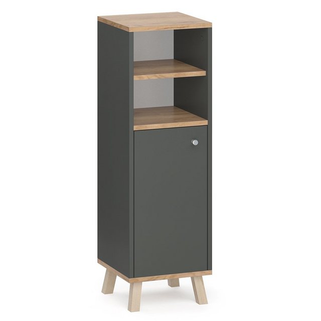 Vicco Midischrank Senyo, Anthrazit/Goldkraft Eiche, 30 x 95 cm günstig online kaufen