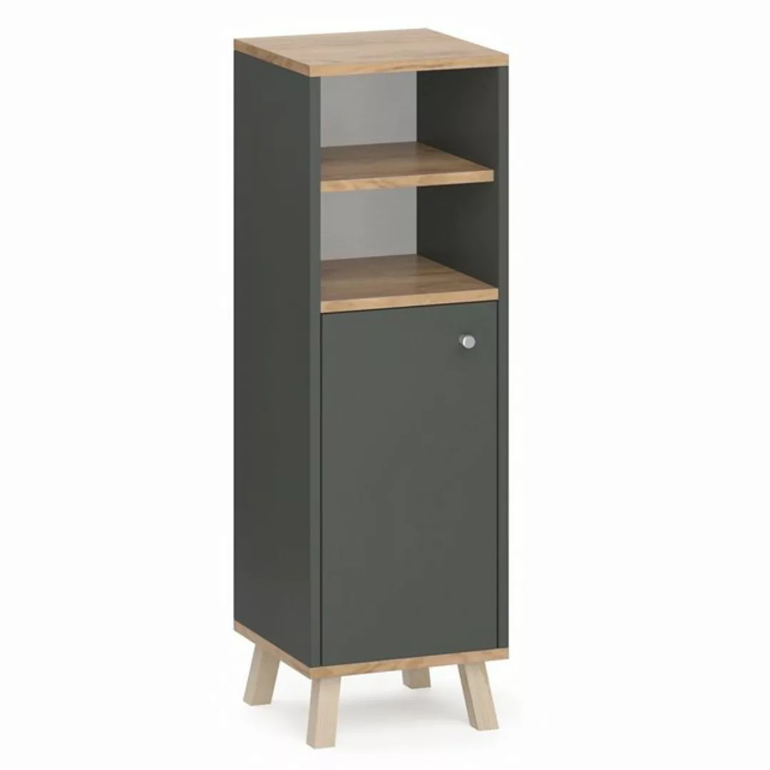 Vicco Midischrank Senyo, Anthrazit/Goldkraft Eiche, 30 x 95 cm günstig online kaufen