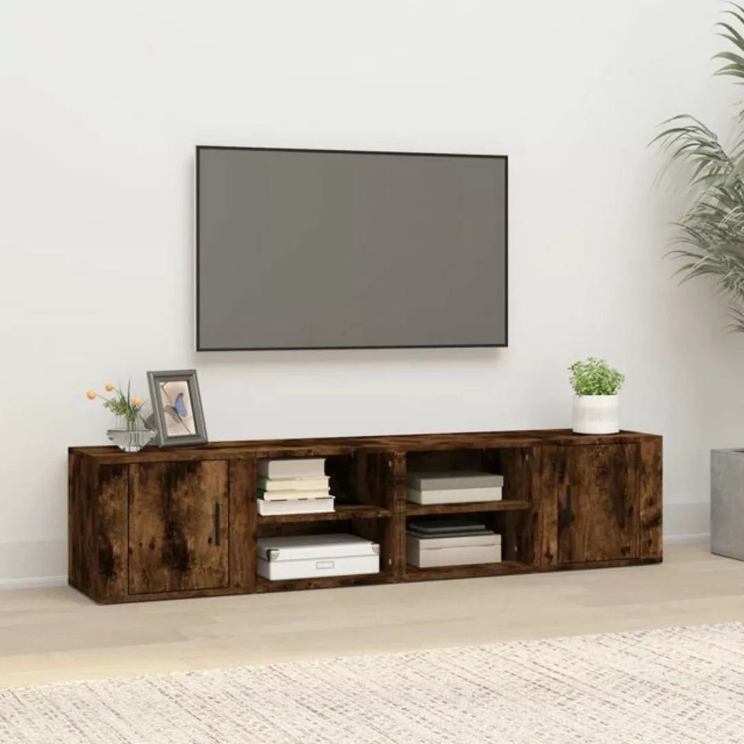 vidaXL TV-Schrank TV-Schränke 2 Stk Räuchereiche 80x31,5x36 cm Spanplatte T günstig online kaufen