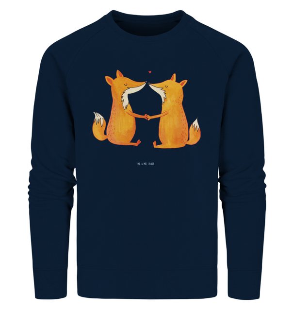 Mr. & Mrs. Panda Longpullover Größe XS Füchse Liebe - French Navy - Geschen günstig online kaufen