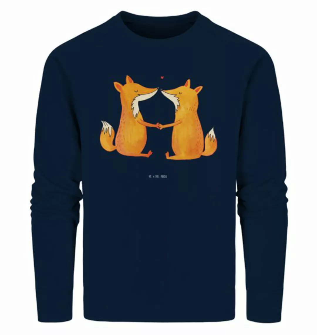 Mr. & Mrs. Panda Longpullover Größe XL Füchse Liebe - French Navy - Geschen günstig online kaufen