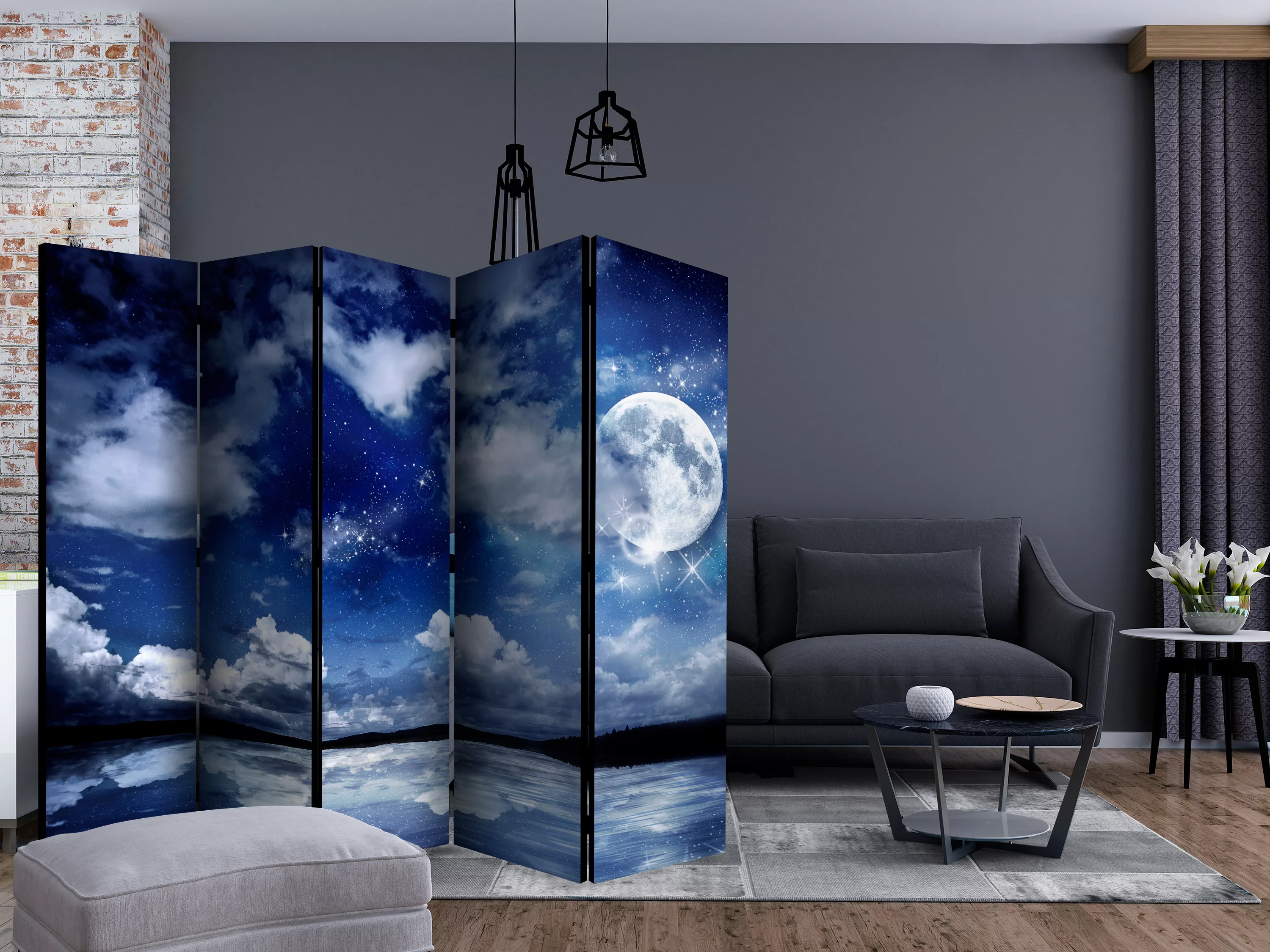 5-teiliges Paravent - Magic Night Ii [room Dividers] günstig online kaufen