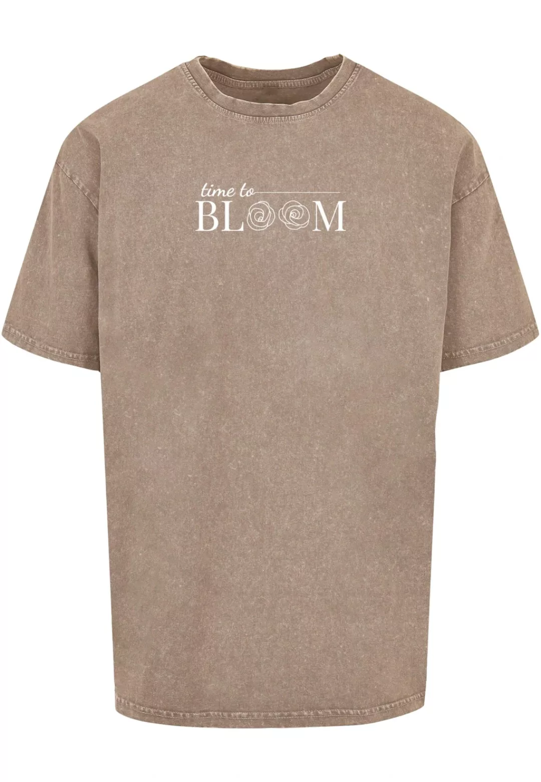 Merchcode T-Shirt "Merchcode Herren Time to bloom - Acid Washed Heavy Overs günstig online kaufen