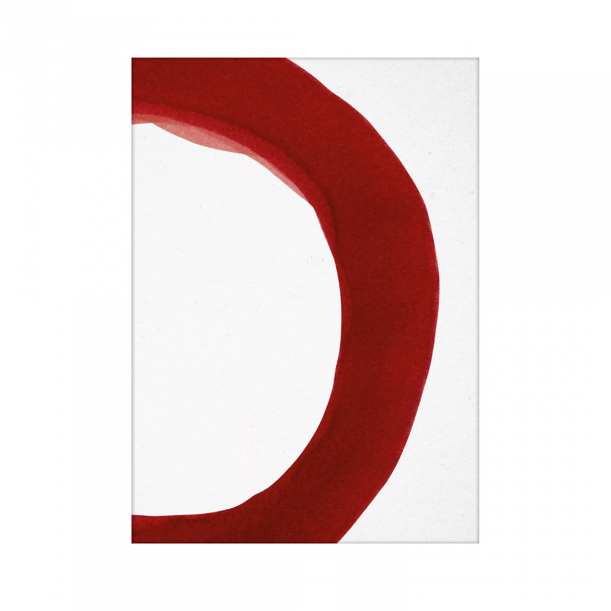 Paper Collective - Enso Red II Kunstdruck 30x40cm - weiß, rot/BxH 30x40cm günstig online kaufen