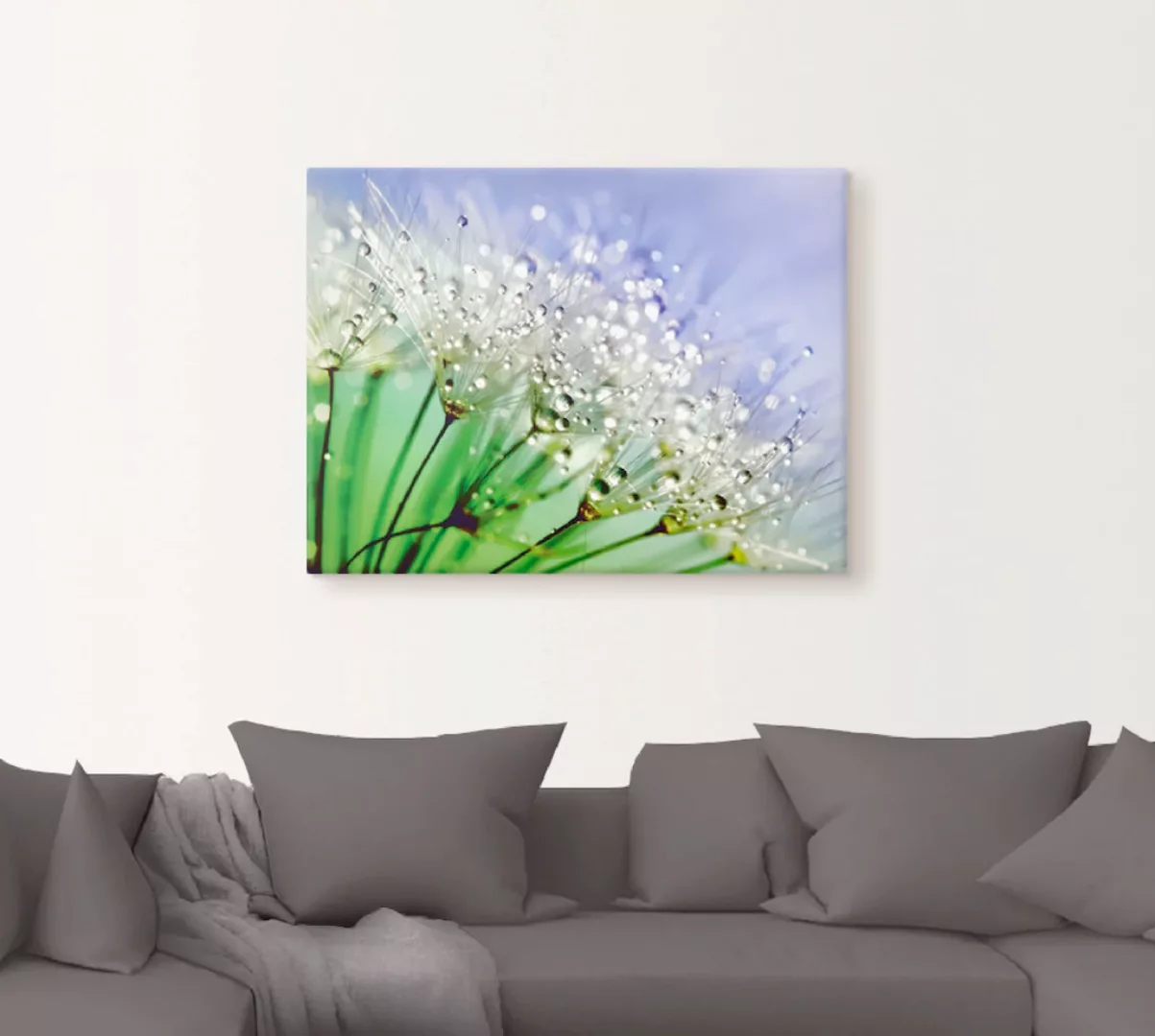 Artland Wandbild »Glitzernde Pusteblume III«, Blumen, (1 St.), als Leinwand günstig online kaufen