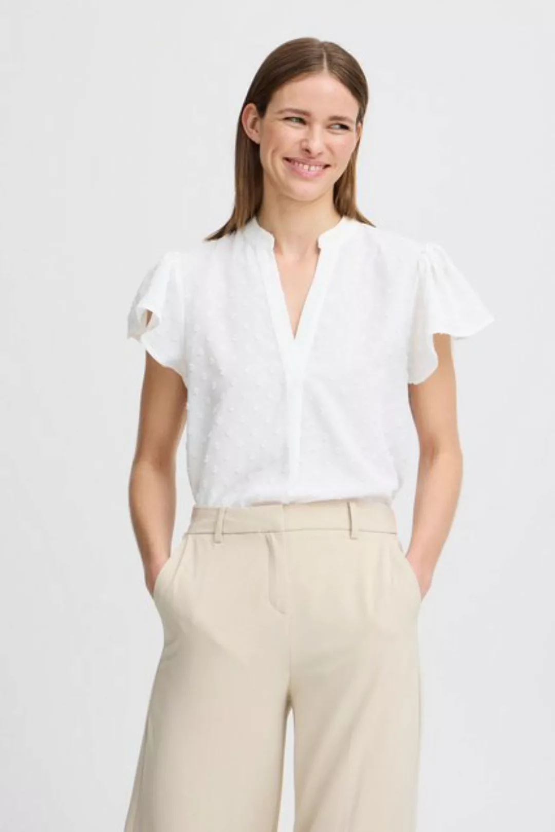 b.young Kurzarmbluse BYJELENA BLOUSE - Moderne Bluse mit Flügelärmel günstig online kaufen