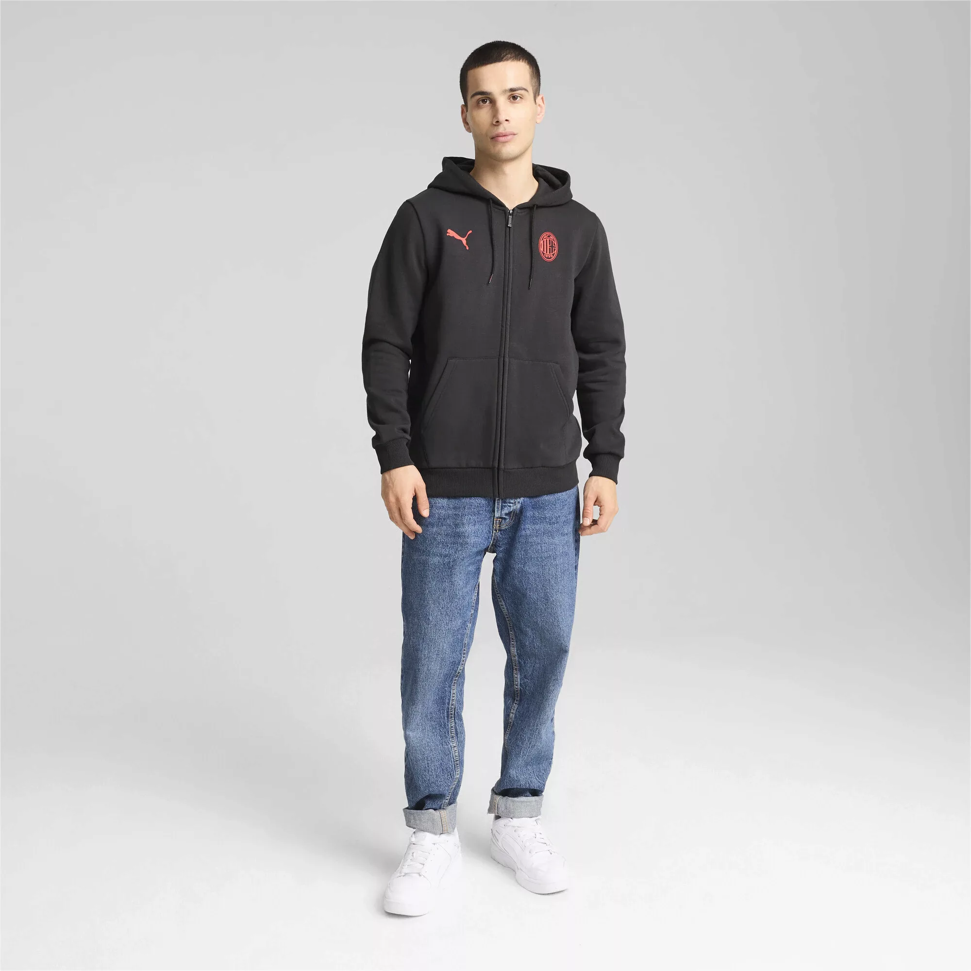 PUMA Sweatjacke "AC Milan ftblESSENTIALS Kapuzenjacke Herren" günstig online kaufen