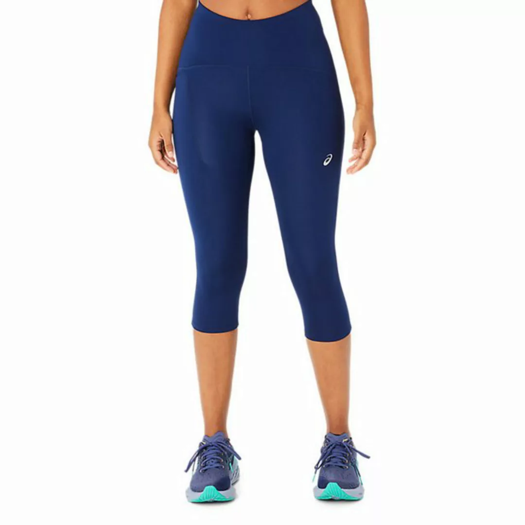 Asics Laufhose Asics Road High Waist Capri Tight Damen Blue Expanse S günstig online kaufen