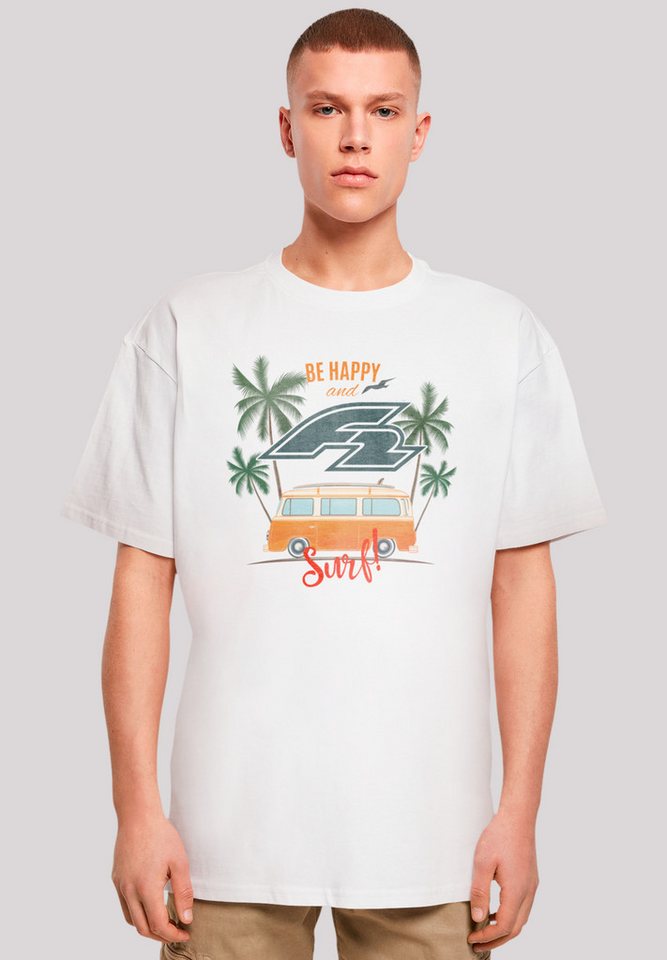 F2 T-Shirt F2 Be Happy And Surf Bulli Sommer Sommer, Surfer, Sport günstig online kaufen