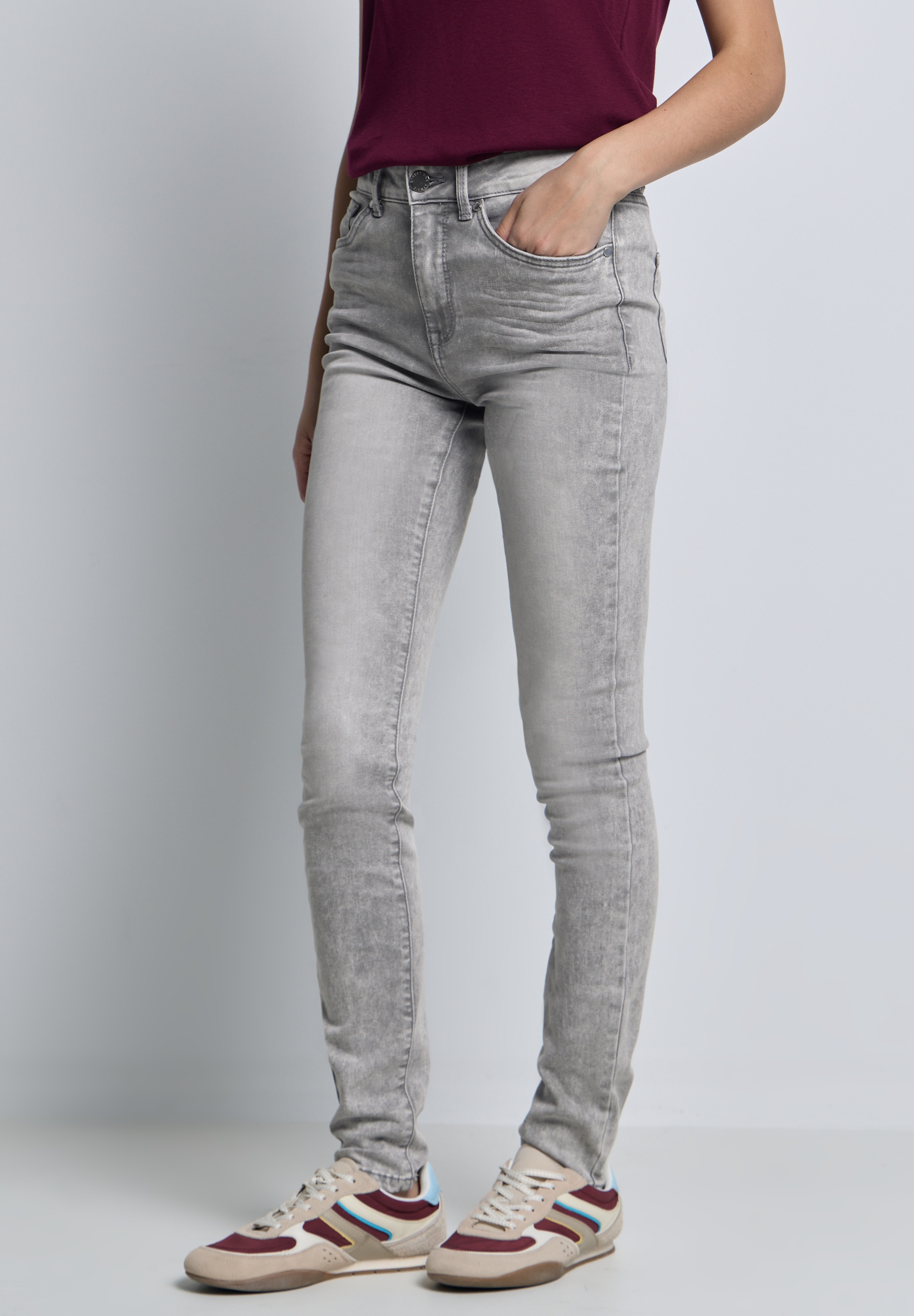 STREET ONE STUDIO Skinny-fit-Jeans, aus Baumwolle mit Stretchanteil günstig online kaufen