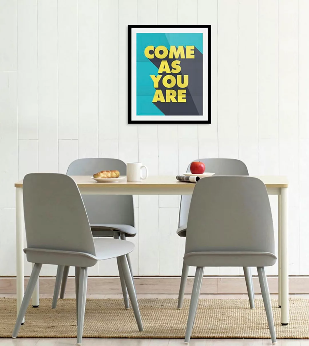queence Bild "Come as you are", Schriftzüge, (1 St.), gerahmt günstig online kaufen
