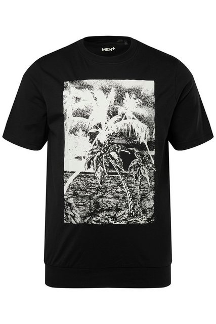 Men Plus T-Shirt Men+ T-Shirt Bauchfit Halbarm großer Print günstig online kaufen