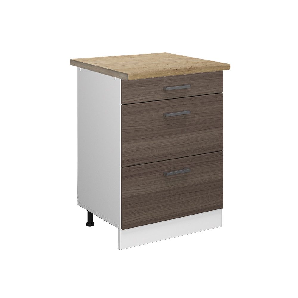 Vicco Unterschrank R-Line, Grau/Weiß, 60 cm günstig online kaufen