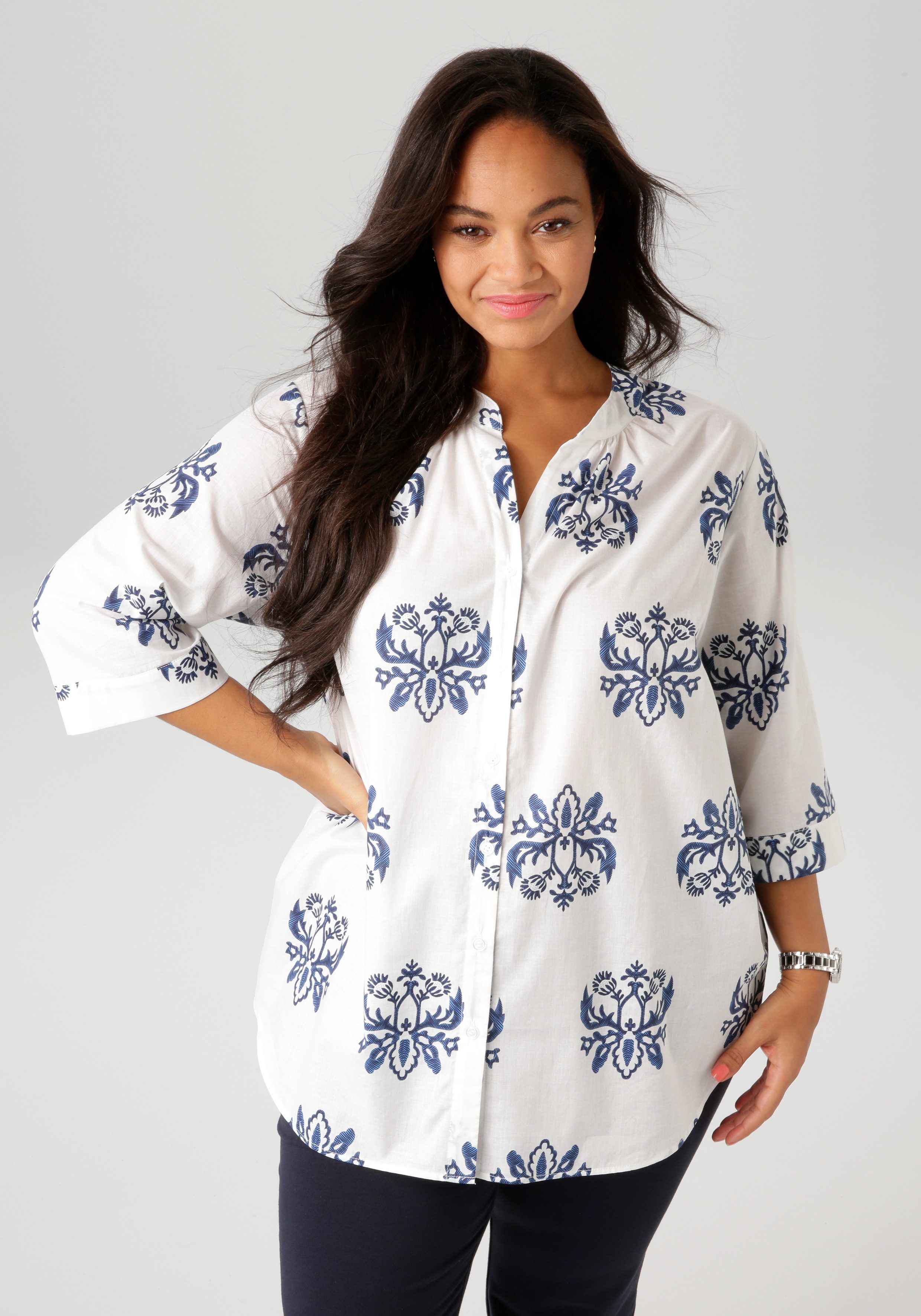 Aniston PLUS Longbluse mit Ornamenten bedruckt günstig online kaufen