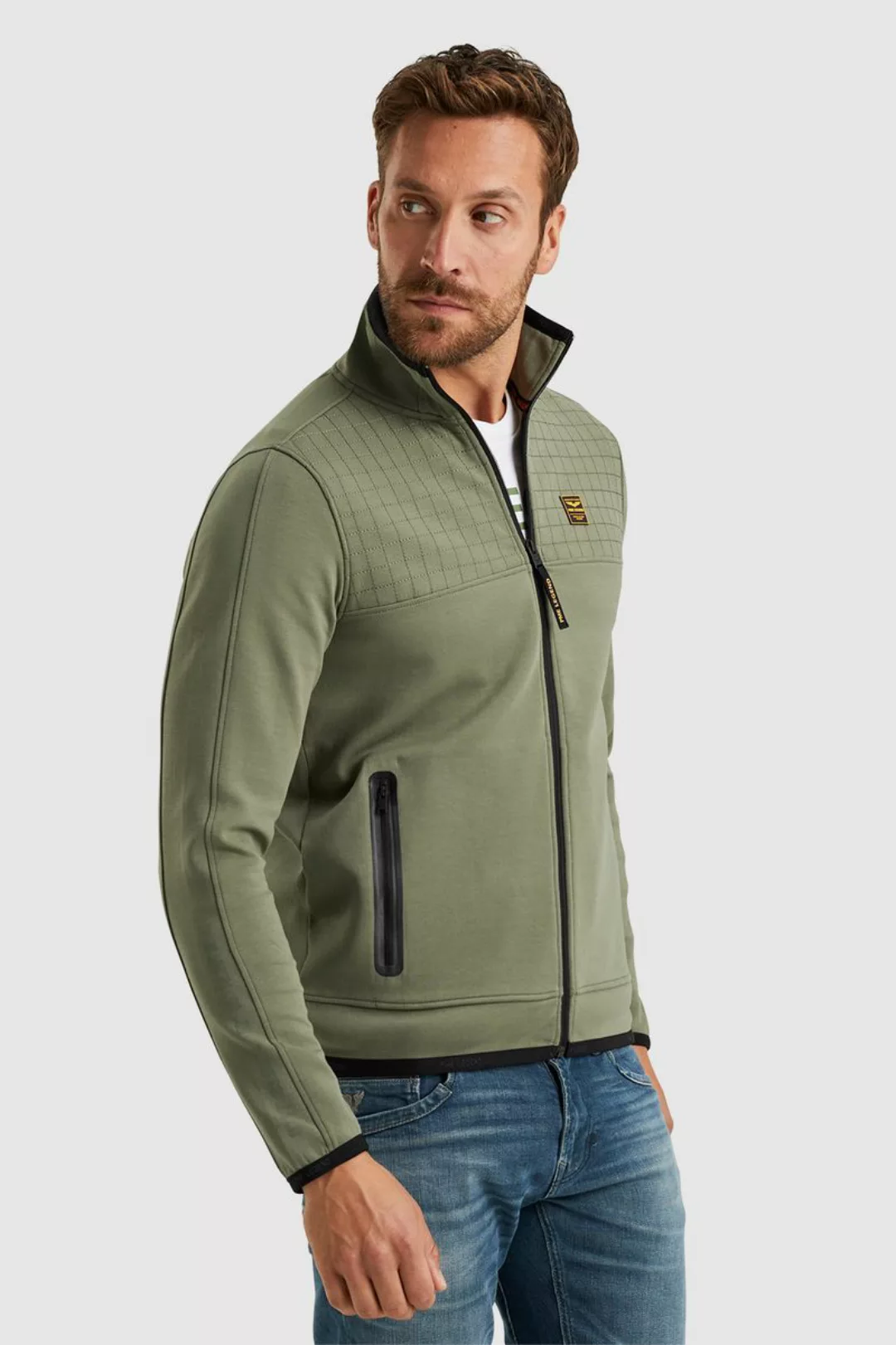 PME Legend Strickjacke Interlock Grün - Größe M günstig online kaufen