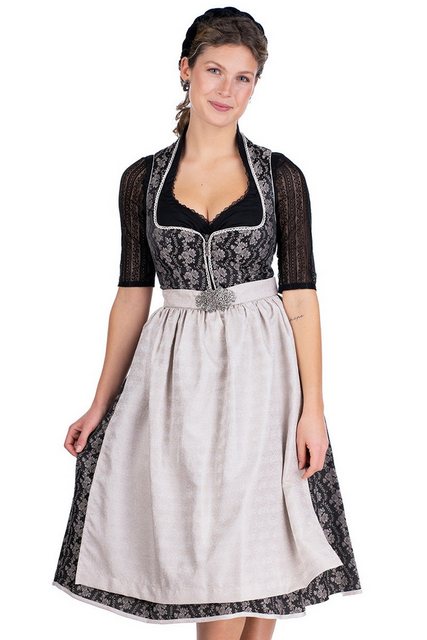 MarJo Dirndl Midi Dirndl 2tlg. - ALICIA - anthrazit/taupe/cremebeige günstig online kaufen