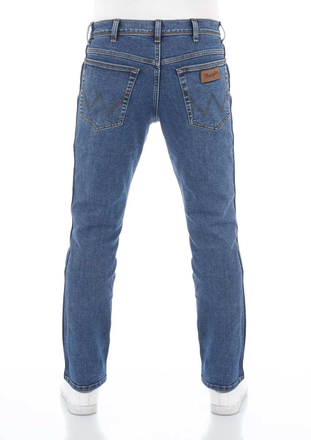 Wrangler Herren Jeans Texas Slim Fit Stretch - Blau - Stonewash günstig online kaufen