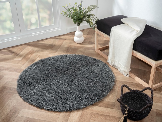 Myflair Möbel & Accessoires Hochflor-Teppich »My Shaggy«, rund, 37 mm Höhe, günstig online kaufen