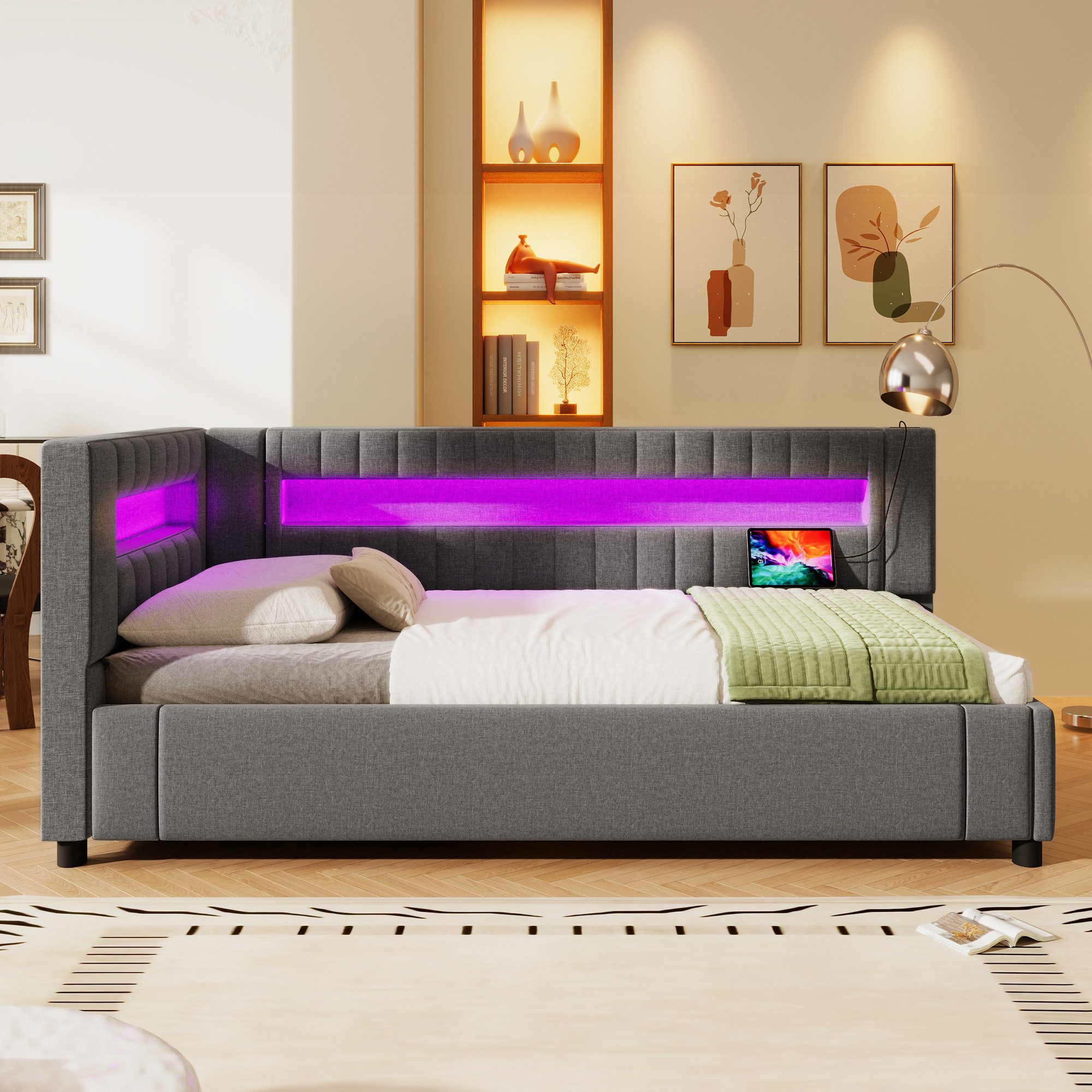 Merax Daybett 90x200cm mit hydraulischem Stauraum günstig online kaufen